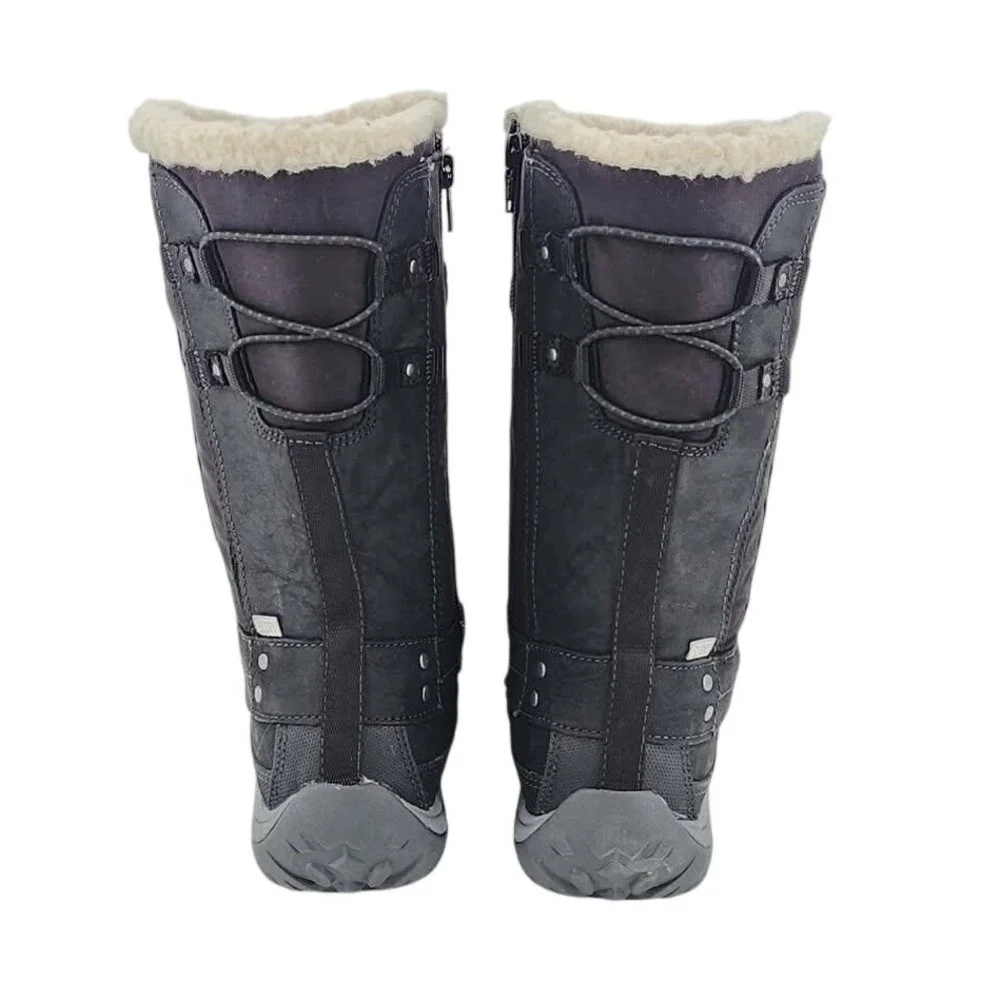 Merrell Womens J02164 Black‎ Leather Waterproof Insulated Winter Boots Size 9.5